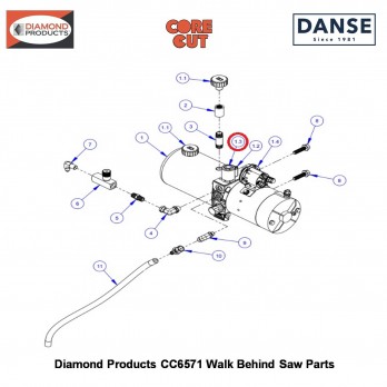 Stem Concentric Hyd.pump 2700244 Fits Core Cut CC6571 Walk Behind Saw By Diamond Products