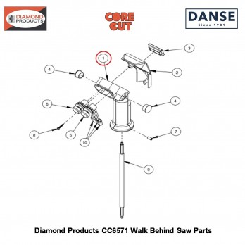 Grip Body 2501280 Fits Core Cut CC6571 Walk Behind Saw By Diamond Products