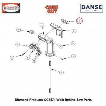 Plug Rectangular 2500644 Fits Core Cut CC6571 Walk Behind Saw By Diamond Products