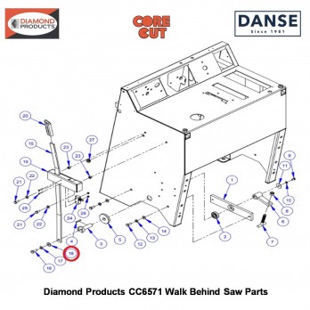 3/8" Flat Washer Uss H.s. (1"OD) Yellow Zinc 2900473 Fits Core Cut CC6571 Walk Behind Saw By Diamond Products