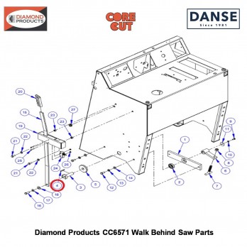 Key 3/16" Sq. X 1-1/4" 6048229 Fits Core Cut CC6571 Walk Behind Saw By Diamond Products