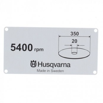 Label 14", Dia 20 mm 506284112 For Husqvarna K30, K760 Disc Cutters