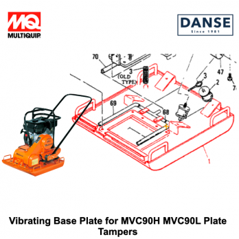 Vibrating Base Plate for MVC90H MVC90L Plate Tampers by Multiquip Mikasa 402100430