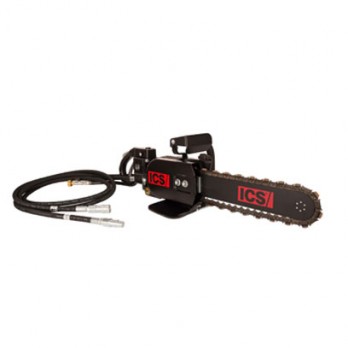 ICS 890PG 15" Hydraulic Powergrit Chainsaw for Cutting Ductile Pipe w/8ft Whips (8 GPM) 566710