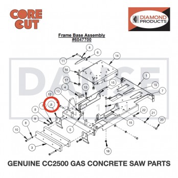 Skid Plate 6011021 for CC2500 Saw by Core Cut Diamond Products