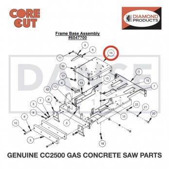 Engine Base Assembly 6041164 for CC2500 Saw by Core Cut Diamond Products