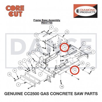Engine Base Mount 6047909 for CC2500 Saw by Core Cut Diamond Products