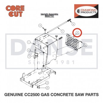 Rear Cover Screen 6047919 for CC2500 Saw by Core Cut Diamond Products