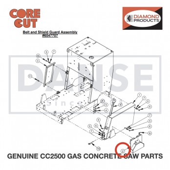 Shaft/Flange Guard (Narrow) 6010555 for CC2500 Saw by Core Cut Diamond Products