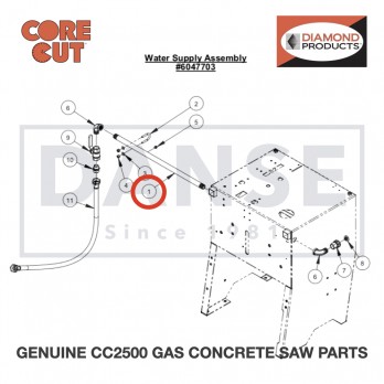 Water Supply Tube 6047938 for CC2500 Saw by Core Cut Diamond Products