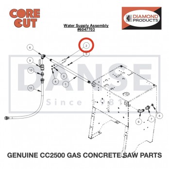 U-Bolt, 1/2" Pipe 2900241 for CC2500 Saw by Core Cut Diamond Products