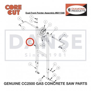 Front Pointer Frame 6011537 for CC2500 Saw by Core Cut Diamond Products