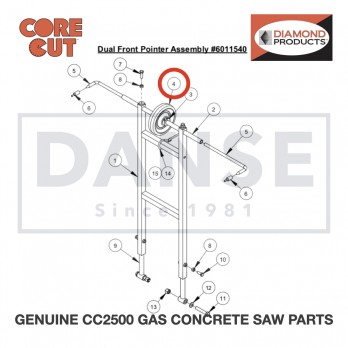 Wheel, 6" 2504581 for CC2500 Saw by Core Cut Diamond Products