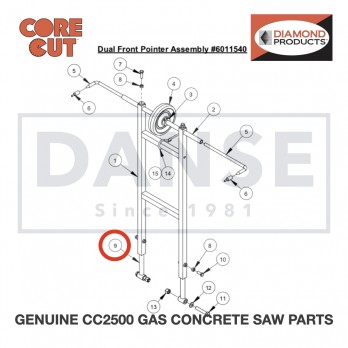 Front Pointer Arm 6011152 for CC2500 Saw by Core Cut Diamond Products