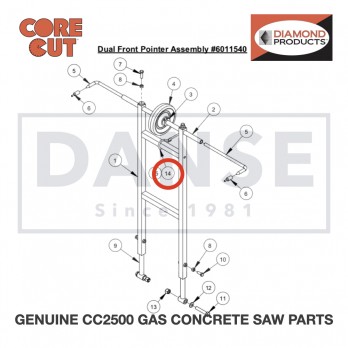 Pointer Rope 11 Foot 6017241 for CC2500 Saw by Core Cut Diamond Products