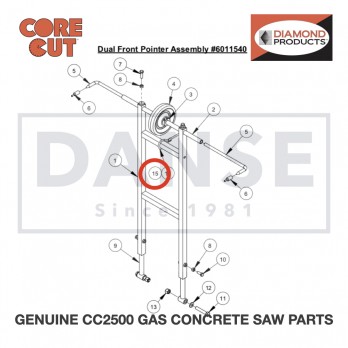 Pinch Clamp, Two Ear 3200221 for CC2500 Saw by Core Cut Diamond Products