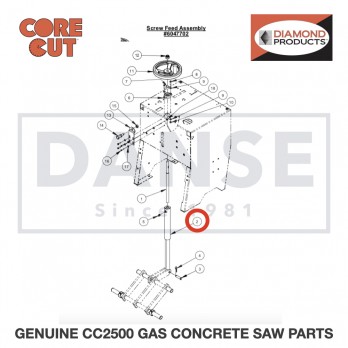 Adjustment Shaft 6047927 for CC2500 Saw by Core Cut Diamond Products