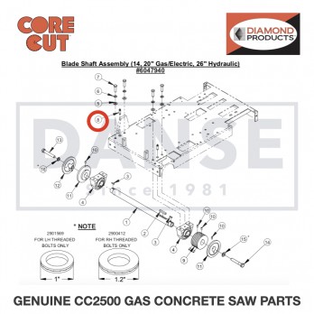Grease Fitting, 1/8" NPT x 1-3/4" 2900264 for CC2500 Saw by Core Cut Diamond Products