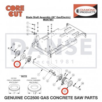 Inner Flange 5" 6047906 for CC2500 Saw by Core Cut Diamond Products
