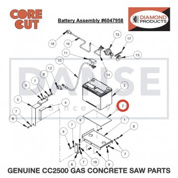 Battery Pad 6010016 for CC2500 Saw by Core Cut Diamond Products