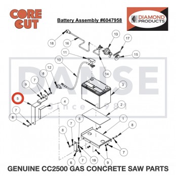 Battery Strap 6047922 for CC2500 Saw by Core Cut Diamond Products