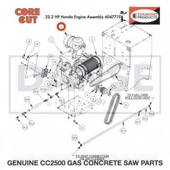 Air Cleaner Assembly 2703556 for CC2500 Saw by Core Cut Diamond Products
