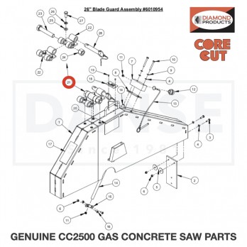 Universal Hinge Assembly 6010873 for CC2500 Saw by Core Cut Diamond Products