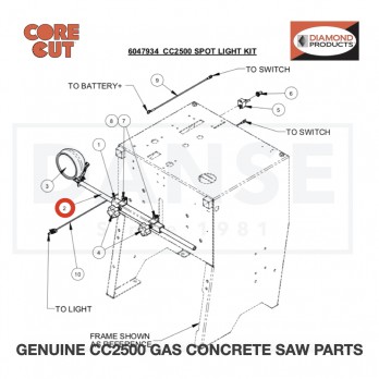 Light Bar 6010106 for CC2500 Saw by Core Cut Diamond Products
