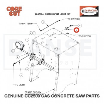 Toggle Switch On/Off 2800062 for CC2500 Saw by Core Cut Diamond Products