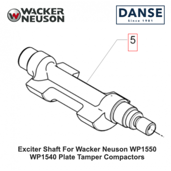 Exciter Shaft for Wacker Neuson WP1550, WP1540 Plate Tamper Compactors 0110185 5000110185