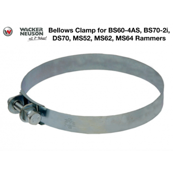 Bellows Clamp for Wacker Neuson BS60-4AS BS70-2i DS70 MS52 MS62 MS64 Rammer 0165078 5000165078