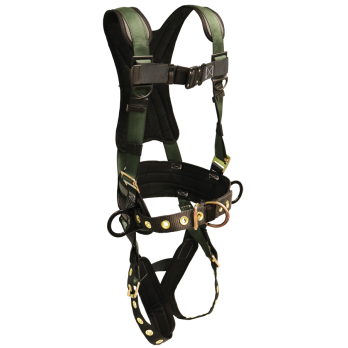 22850B-TS Stratos harness, removable tool belt, tongue buckle legs, hip D-rings and front D-ring by FrenchCreek Production Green