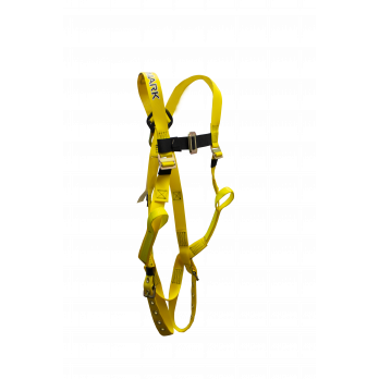650LS Full Body Harness, single back dorsal d-ring, web torso loops, tongue buckle legs by FrenchCreek Production Yellow