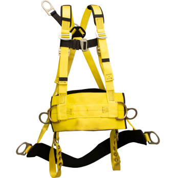 8D1509ABT Full body harness, derrick hand with belly belt and suspension saddle by FrenchCreek Production Yellow