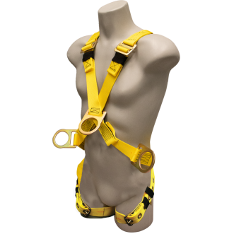 950B Full body harness, crossover style with hip D-rings by FrenchCreek Production Yellow
