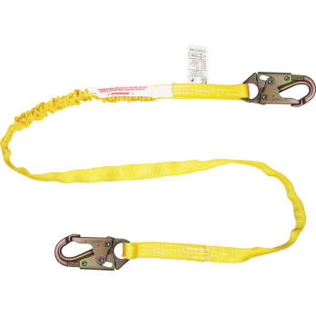 460A 6' Tubular web lanyard with internal shock absorbing core.  Yellow by FrenchCreek Production