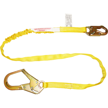 464A 6' Tubular web lanyard with internal shock absorbing core.  Yellow by FrenchCreek Production