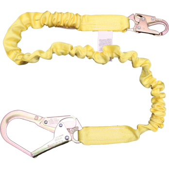 464AS 6' Tubular web lanyard with internal shock absorbing core.  Yellow by FrenchCreek Production